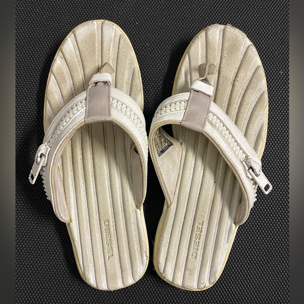 Y2K Diesel White Sandals size 6